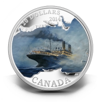 Kanada - 20 CAD Lost Ships RMS Empress of Ireland 2014 - 1 Oz Silber