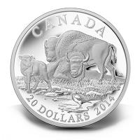 Kanada - 20 CAD Bison Familie - 1 Oz Silber