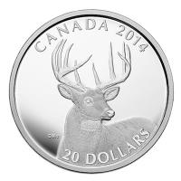 Kanada - 20 CAD Weiwedelhirsch - 1 Oz Silber