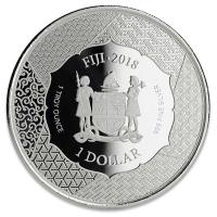 Fiji - 1 FJD Samurai Kiyomori 2018 - 1 Oz Silber