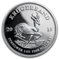 Südafrika Krügerrand 2019 1 Oz Silber Polierte Platte Rückseite