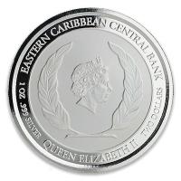 Anguilla 2 Dollar EC8 Lobster 1 Oz Silber Rückseite