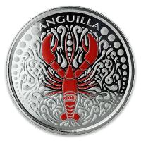 Anguilla - 2 Dollar EC8 Lobster PP - 1 Oz Silber Color
