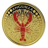 Anguilla - 10 Dollar EC8 Lobster PP - 1 Oz Gold Color