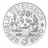 sterreich - 3 Euro Tier Taler Schildkrte 2019 - Mnze