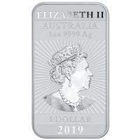 Australien - 1 AUD Drachen Barren 2019 - 1 Oz Silber