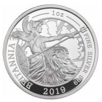 Großbritannien - 2 GBP Britannia 2019 - 1 Oz Silber PP