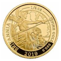 Grobritannien - 25 GBP Britannia 2019 - 1/4 Oz Gold PP