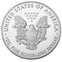 USA 1 USD Silver Eagle First Step 2019 1 Oz Silber Color Rückseite