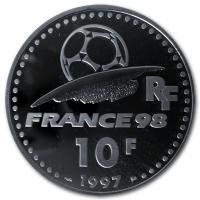 Frankreich - 10 Francs Fussballweltmeisterschaft Frankreich 1998 Deutschland - Silbermnze