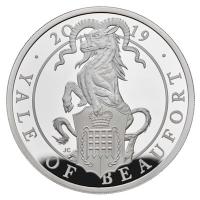 Grobritannien - 2 GBP Queens Beasts Yale of Beaufort 2019 - 1 Oz Silber PP