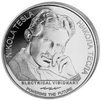 Serbien - 100 Dinara Nikola Tesla Fernbedienung 2019 - 1 Oz Silber