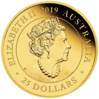 Australien - 25 AUD Sovereign 2019 - 1/4 Oz Gold PP