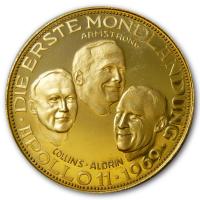 Goldmedaille - Apollo 11 Armstrong Collins Aldrin - Gold