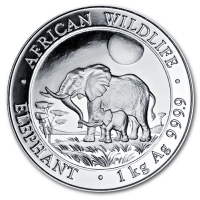 Somalia - African Wildlife Elefant 2011 - 1 KG Silber