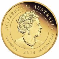 Australien - 100 AUD 50 Jahre Mondlandung 2019 - 1 Oz Gold