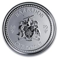 Barbados - 1 Dollar Lionfish Feuerfisch 2019 - 1 Oz Silber