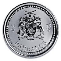 Barbados - 1 Dollar Trident Dreizack 2018 - 1 Oz Silber Privy Ananas