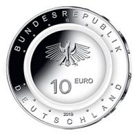 Deutschland 10 EURO In der Luft 2019 Stempelglanz Rückseite