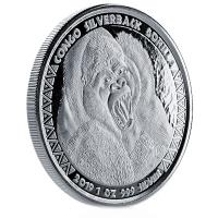 Kongo - 5000 Francs Gorilla 2019 - 1 Oz Silber Prooflike