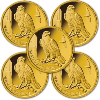 Deutschland - 20 EURO Heimische Vgel Wanderfalke 2019 - 5*1/8 Oz Gold