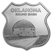 USA - Route 66 Oklahoma Round Barn - 1 Oz Silber