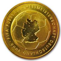 Deutschland - 10 EUR Fussballweltmeisterschaft 2003 - 16,65g Silber Gilded