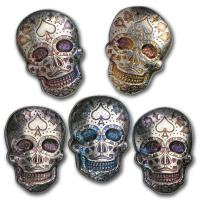 USA - Skull Day of the Dead Pokerface - 2 Oz Silber