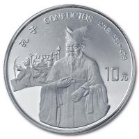 China - 10 Yuan Confucius 1994 - Silber PP