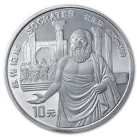China - 10 Yuan Socrates 1994 - Silber PP