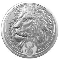 Sdafrika - 5 Rand Big Five Lwe 2019 - 1 Oz Silber