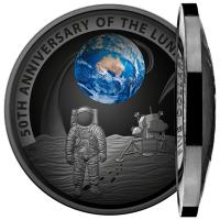 Australien - 5 AUD 50 Jahre Mondlandung 2019 - 1 Oz Silber Gewlbt