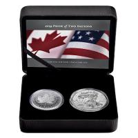 Kanada/USA - 5 CAD/1 USD Stolz zweier Nationen 2019 - 2*1 Oz Silber