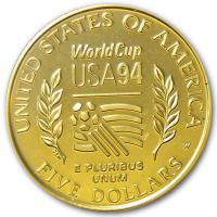 USA - 5 USD Fussballweltmeisterschaft USA 1994 - 1/4 Oz Gold
