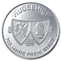 Deutschland - 700 Jahre Freie Stadt Augsburg 1976 - Silbermedaille