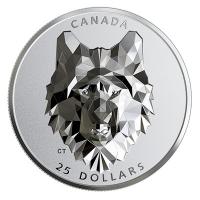 Kanada - 25 CAD Facettenreicher Wolf 2019 - 1 Oz Silber