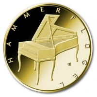 Deutschland - 50 Euro Musikinstrumente Hammerflgel 2019 - 5*1/4 Oz Gold Satz