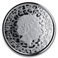 Ghana 5 Cedis Afrikanischer Leopard 2019 1 Oz Silber Rückseite