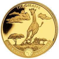 Kongo - 100 Francs Worlds Wildlife Giraffe 2019 - 1 Oz Gold