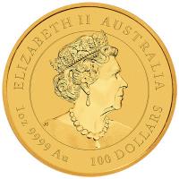 Australien 100 AUD Lunar III Maus 2020 1 Oz Gold Rckseite