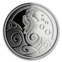 Samoa - 2 Tala Seepferdchen Seahorse 2019 - 1 Oz Silber