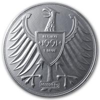 Deutschland - Gedenkprgung 5 DM Replikat 1991 - 1 Oz Silber