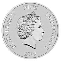 Niue 2 NZD Disney Donald Duck 85 Jahre 2019 1 Oz Silber Rückseite