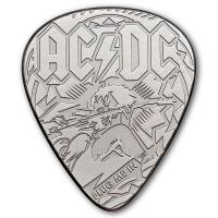 Cook Island 2 CID AC/DC Guitar Pick 2019 1/4 Oz Silber