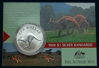 Australien - One Dollar Silver Kangaroo 1998 - 1 Oz Silber Blister