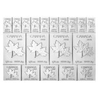 Kanada 9 CAD Maple Leaf Flex Tafelbarren 2 Oz Silber Rückseite