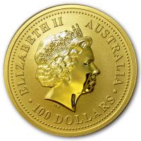 Australien 100 AUD Känguru 2006 1 Oz Gold Rückseite