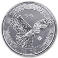 Kanada - 8 CAD Schneeeule 2018 - 1,5 Oz Silber