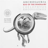 Südafrika - 25 Rand Natura Coelophysis 2020 - 1 Oz Silber