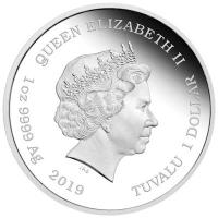 Tuvalu 1 TVD The Simpsons Maggie 2019 1 Oz Silber PP Rückseite